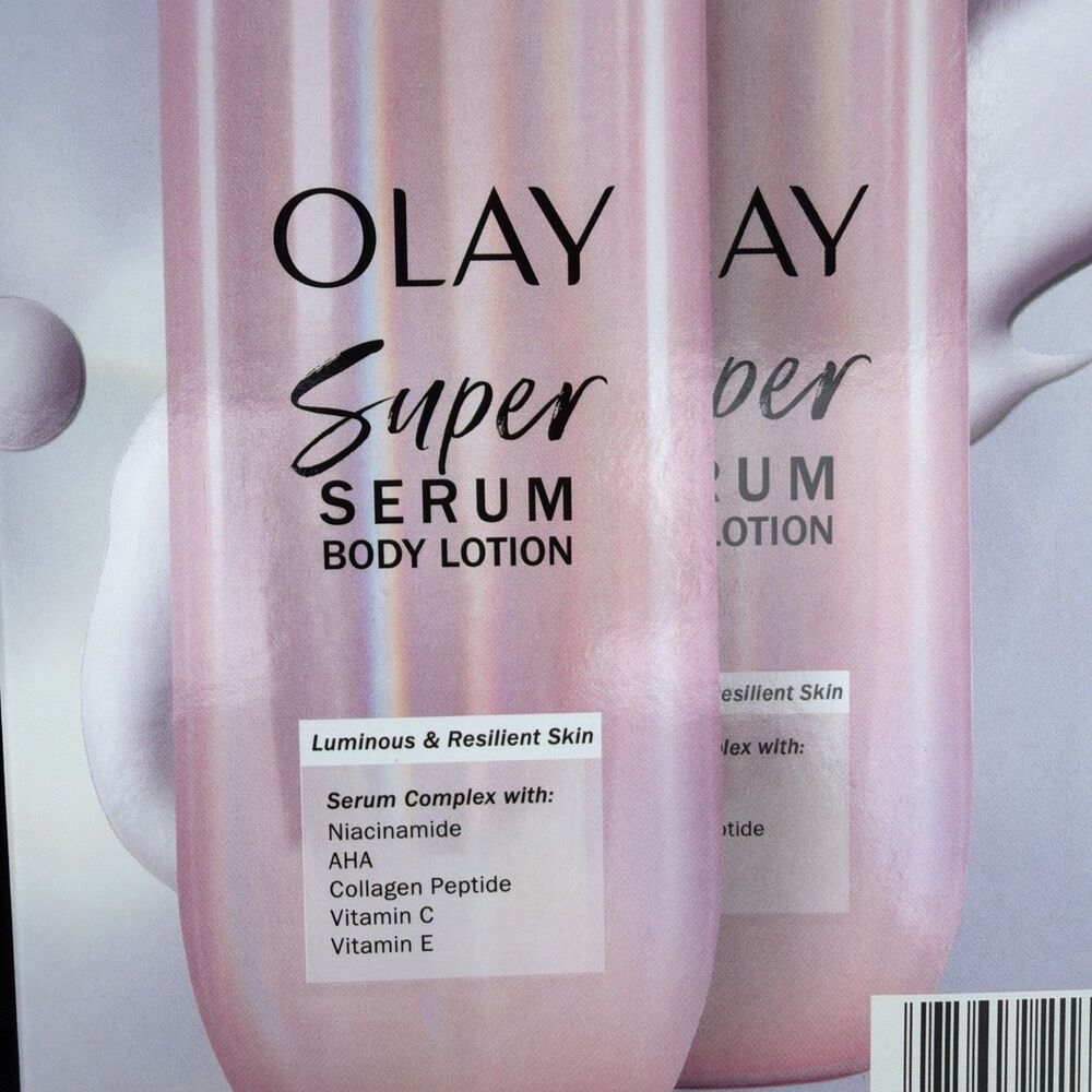 Olay Super Serum Body Lotion 18.5 fl oz 2 pack Brand New 5 Benefits In One - Picture 2 of 3
